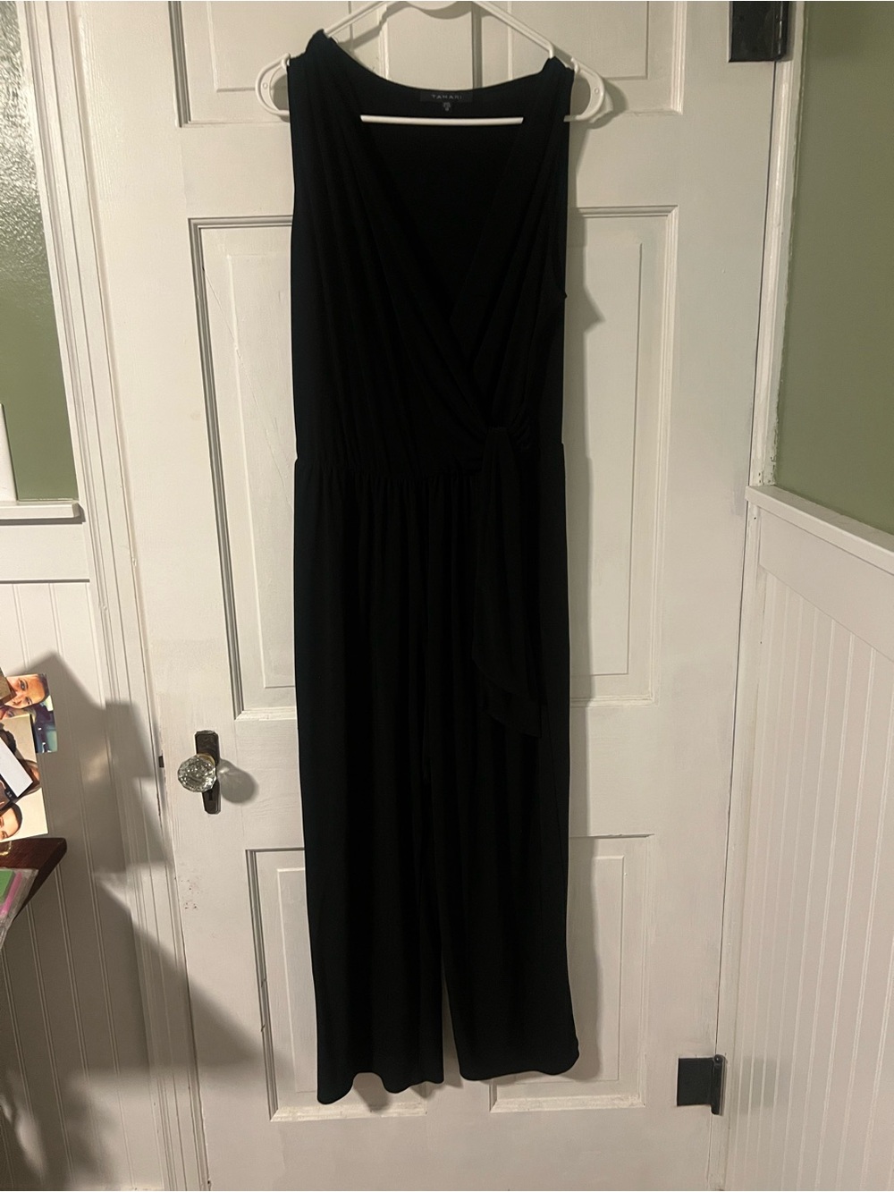 Black Sleeveless Wrap Jumpsuit